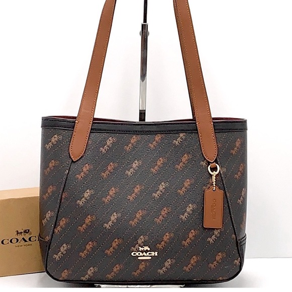 Coach HORSE AND CARRIAGE TOTE WITH HORSE AND CARRIAGE DOT PRINT - Picture 9 of 12